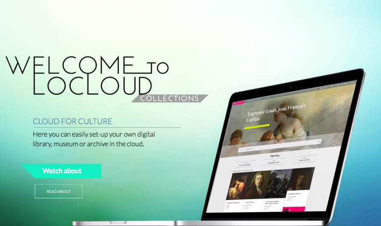Welcome screen to LoCloud Collections