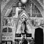 Maria altaar, archieffoto uit de jaren 30 waarop de oorspronkelijke voorstelling zichtbaar is. 