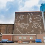 Muurschildering, Keith Haring, Depot Stedelijk Museum Amsterdam